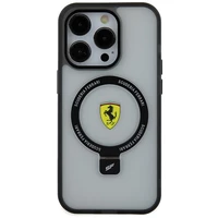 Ferrari FEHMP15LUSCAH iPhone 15 Pro 6.1" caurspīdīgs cietais apvalks ar gredzena statīvu 2023 kolekcija Magnētiskais