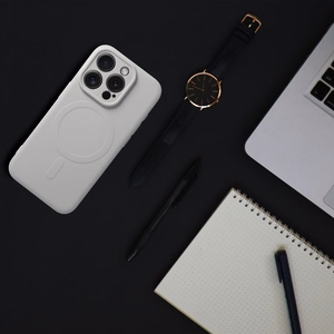 Maciņš Samsung A27 Silicone Mag Cover saderīgs ar MagSafe (kameras aizsardzība) pelēks titāna