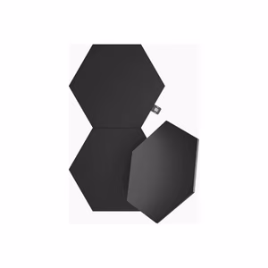 Nanoleaf Shapes Black Hexagons – 42 W Wi-Fi paplašinājuma komplekts ar 3 melniem paneļiem