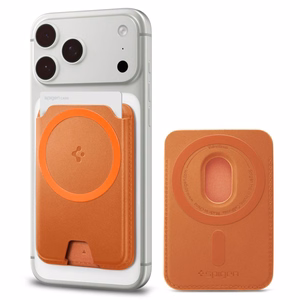 Spigen Valentinus MagFit+ MagSafe magnētiskais karšu maciņš tālrunim – oranžs
