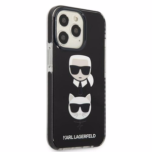 Karl Lagerfeld Karl&Choupette Head apvalks iPhone 13 Pro Max - melns