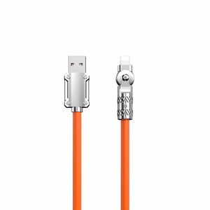 USB kabelis Dudao L24AL (180' stūris) Oranžs Lightning 100cm (līdz 30W)