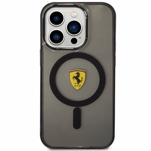 Ferrari FEHMP14LUKK iPhone 14 Pro 6.1" melns/melns cietais apvalks Translucent Magnētiskais