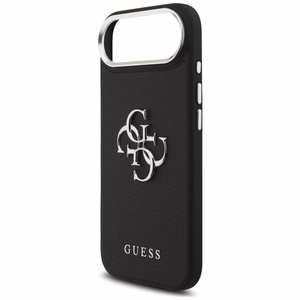 Guess Grained Big 4G Classic Logo viedtālruņa apvalks iPhone 17 Air - melns