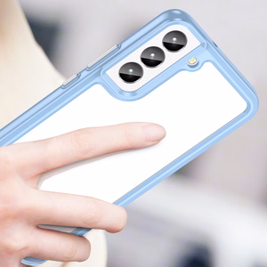 Outer Space apvalks viedtālrunim Samsung Galaxy S23 ar elastīgu rāmi zils