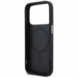 Karl Lagerfeld Karl & Choupette Back Logo MagSafe чехол для iPhone 17 Pro Max чёрный