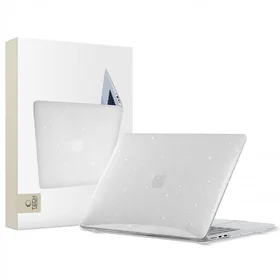 Tech-Protect SmartShell viedtālruņa apvalks MacBook Air 13" M2 / M3 / 2022-2024 - Caurspīdīgs-mirdzošs