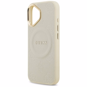 GUESS viedtālruņa apvalks IPHONE 17, saderīgs ar MagSafe GUHMP17SPSAMSECE (PU ar peonijas karsto zīmogu) bēšs