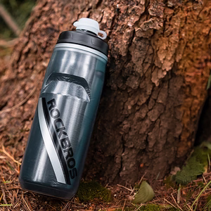 Rockbros 620 ml termopudele velosipēdam, bez BPA, melna ar krāsu pāreju
