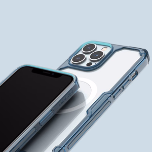 Nillkin Nature Pro magnētiskais bruņotais viedtālruņa apvalks ar MagSafe iPhone 15 Pro - balts