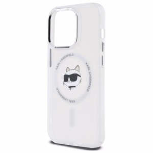 Karl Lagerfeld IML Metāla Choupette galva MagSafe apvalks iPhone 13 - balts