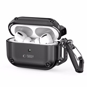 Tech-Protect Rough Hook viedtālruņa apvalks ar karabīni Apple AirPods Pro 1 / 2 - melns