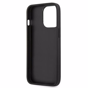 Karl Lagerfeld KLHCP13XPKMB iPhone 13 Pro Max 6,7" zils cietais maciņš Leather Ikonik Karl`s Head Metal