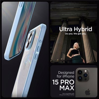 Spigen Ultra Hybrid iPhone 15 Pro Max viedtālruņa apvalks - gaiši zils