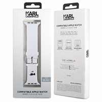 Karl Lagerfeld 3D Rubber Choupette Heads Siksniņa for Apple Watch 38/40/41mm - Balts