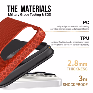 Perfectionists Trīsstūra mag koferis iPhone 13 Pro Max sarkans