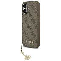 Guess 4G Charms Collection Magnētiskais viedtālruņa apvalks iPhone 17 - brūns