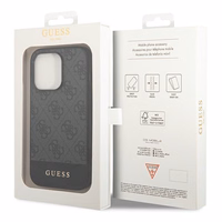 Guess GUHCP14XG4GLGR iPhone 14 Pro Max 6.7" pelēks/pelēks cietais apvalks 4G Stripe kolekcija