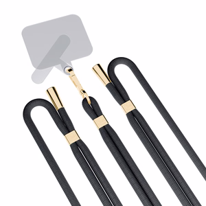 3mk EasyClip tālruņa aukliņa, melna (zelta krāsas furnitūra)