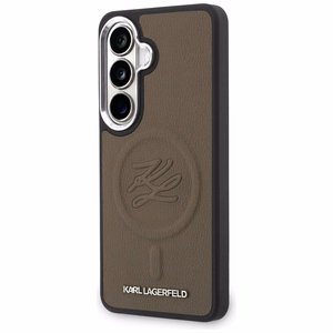 Karl Lagerfeld maciņš Embossed Ring Initials MagSafe Samsung Galaxy S26 brūns