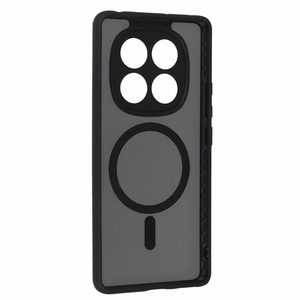 Pilnībā matētais Magnētiskais viedtālruņa apvalks Xiaomi Redmi Note 14 Pro 4G melns