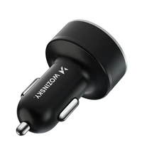 Wozinsky WDCCB automašīnas lādētājs ar ekrānu 50W 2xUSB-C / 2xUSB-A - melns