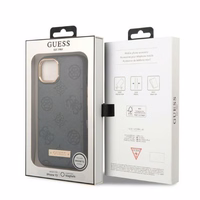 Guess GUHMP13MSAPSTG iPhone 13 6.1" pelēks/pelēks cietais apvalks Peony Logo Plate Magnētiskais