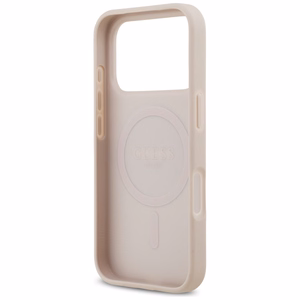 Guess 4G Circle Classic Logo Magnētiskais viedtālruņa apvalks iPhone 17 Pro - rozā