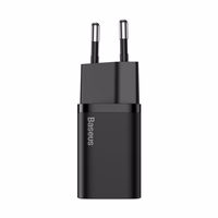 Baseus Super Si 1C ātrās uzlādes lādētājs USB Type C 30W Power Delivery Quick Charge melns (CCSUP-J01)
