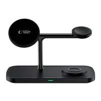 Tech-Protect QI15W-A45 3in1 bezvadu lādētājs ar MagSafe Apple ierīcēm - melns