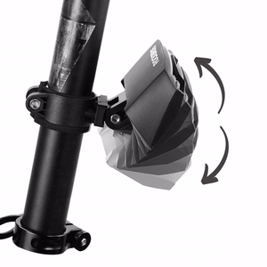 Rockbros LKWD-R1 aizmugurējais velosipēda lukturis ar lāzeru un tālvadības pulti + Micro USB - USB-A kabelis - melns