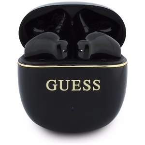 Bezvadu TWS austiņas Guess Glossy Gold Line Classic, melnas