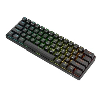 Royal Kludge RK61 RGB mehāniskā tastatūra, sarkanais slēdzis (melna) (QWERTY)