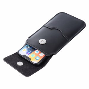 ROYAL - Leather universal flap pocket / black - Size 3XL - HUAWEI MATE 20X
