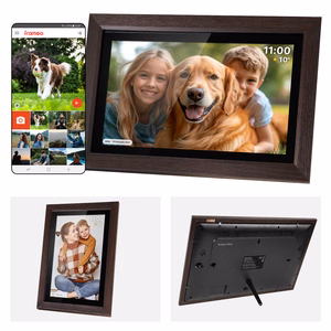 Kruger&Matz FRAMEO Wi-Fi 15,6 collu digitālais foto rāmis ar koka ietvaru