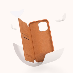 Чехол Nillkin Qin Pro Leather Apple iPhone 14 Pro Max коричневый