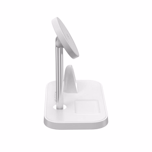 Tech-Protect QI15W-A22 MagSafe indukcijas lādētājs ar 3in1 MagSafe statīvu viedtālrunim / Apple Watch / AirPods - balts