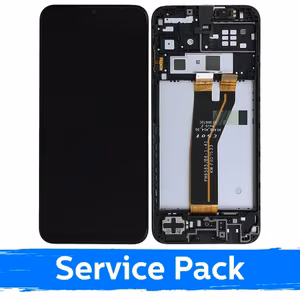 LCD дисплей совместимый с Samsung M146 M14 5G чёрный с рамкой (Service Pack)