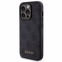 Guess 4G Metal Logo viedtālruņa apvalks komplekts iPhone 13 Pro + 5000mAh Magnētiskā portatīvais lādētājs - melna