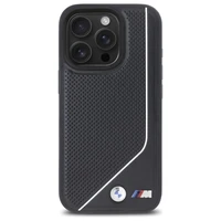BMW M perforētā savītā līnija Magnētiskais apvalks iPhone 16 Pro - melns