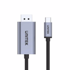 UNITEK V1409A kabeļa savienotājs USB-C DisplayPort Melns, Pelēks