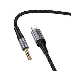 Kabel AUX Jack 3,5 mm do Lightning Hoco 1,5 m UPA33A melns