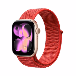 Crong Nylon Apple Watch sporta siksniņa, 38/40/41/42 mm, Red Fusion