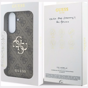 GUESS чехол для Samsung Galaxy A37 GUHCSA374GMGBR (4G Big Metal Logo) коричневый