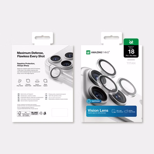AmazingThing Titan Vision Lens safīra stikla kameras objektīvu aizsargs modelim iPhone 18 Pro / 18 Pro Max – krāsa: caurspīdīga