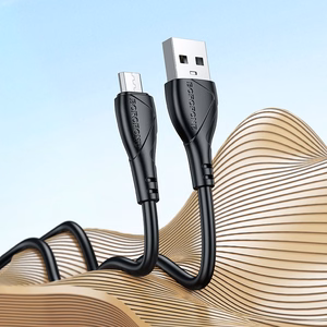 Borofone Kabelis BX121 Enerģija - USB uz Micro USB - 2,4A 1 metrs - melns