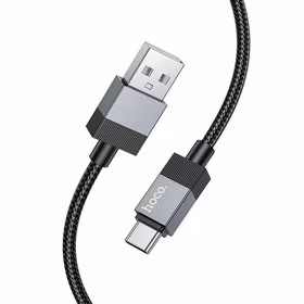 Kabelis USB A uz USB C Hoco 3A 1 m X110 melns