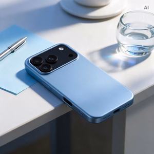 Aizsargvāciņš ierīcei iPhone 18 Pro Max / 17 Pro Max: Silicone, krāsa – gaiši zila