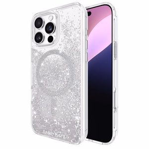 Case-Mate Waterfall MagSafe vāciņš ierīcei iPhone 16 Pro Max, sudraba krāsā