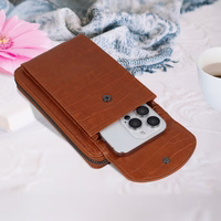 Adīts maciņš telefonam GCW12 brūns